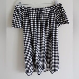 Black & White Gingham Mini Dress